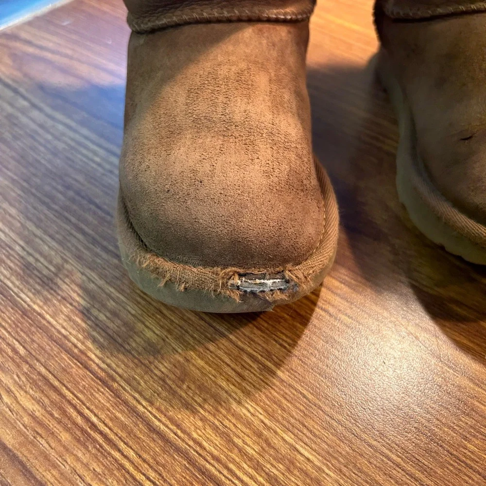 UGG Toddler Chestnut Shearling Button Booties